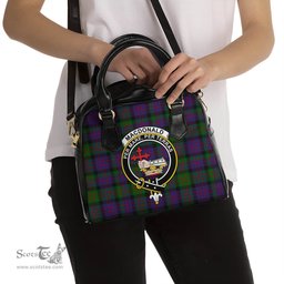 Scottish MacDonald Tartan Shoulder Handbags with Family Crest Scottish Plaid Tartan Plaid - ScotsTee - scotstee.com