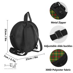 Scottish MacMillan Society of Glasgow Tartan Round Crossbody Bags - Round Purse with Family Crest Scottish Plaid Tartan Plaid - ScotsTee - scotstee.com