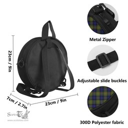 Scottish MacLaren Modern Tartan Round Crossbody Bags - Round Purse with Family Crest Scottish Plaid Tartan Plaid - ScotsTee - scotstee.com