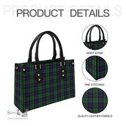 Scottish Leslie Hunting Tartan Leather Bag for Women Scottish Plaid Tartan Plaid - ScotsTee - scotstee.com