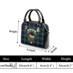 Scottish MacDonald of the Isles Hunting Modern Tartan Shoulder Handbags with Family Crest Scottish Plaid Tartan Plaid - ScotsTee - scotstee.com