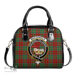 Scottish MacDonald of Kingsburgh Tartan Shoulder Handbags with Family Crest Scottish Plaid Tartan Plaid - ScotsTee - scotstee.com