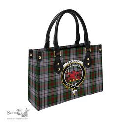 Scottish MacDuff Dress Tartan Leather Bag for Women with Family Crest Scottish Plaid Tartan Plaid - ScotsTee - scotstee.com