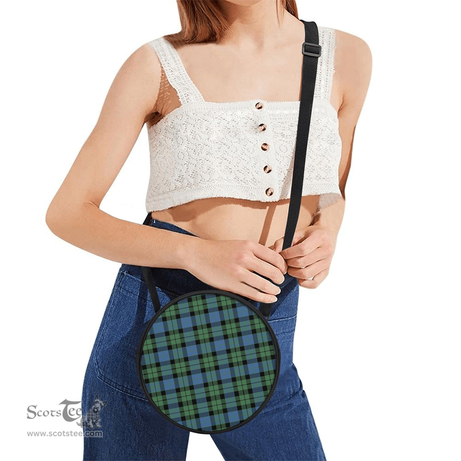 Scottish MacKay Ancient Tartan Round Crossbody Bags - Round Purse Scottish Plaid Tartan Plaid - ScotsTee - scotstee.com