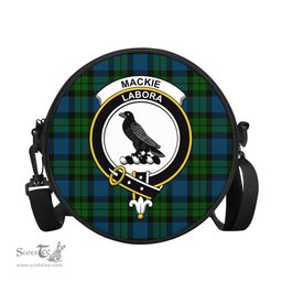 Scottish MacKie Tartan Round Crossbody Bags - Round Purse with Family Crest Scottish Plaid Tartan Plaid - ScotsTee - scotstee.com