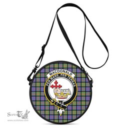 Scottish MacDonald Ancient Tartan Round Crossbody Bags - Round Purse with Family Crest Scottish Plaid Tartan Plaid - ScotsTee - scotstee.com