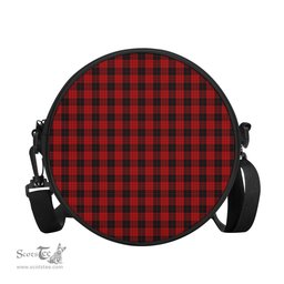 Scottish MacLeod Black and Red Tartan Round Crossbody Bags - Round Purse Scottish Plaid Tartan Plaid - ScotsTee - scotstee.com