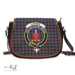 Scottish Logan Modern Tartan Saddle Crossbody Bag with Family Crest Scottish Plaid Tartan Plaid - ScotsTee - scotstee.com