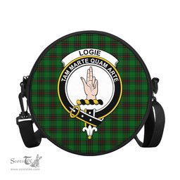 Scottish Logie Tartan Round Crossbody Bags - Round Purse with Family Crest Scottish Plaid Tartan Plaid - ScotsTee - scotstee.com