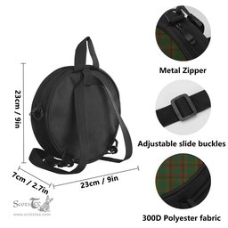 Scottish Macnaughton Hunting Tartan Round Crossbody Bags - Round Purse with Family Crest Scottish Plaid Tartan Plaid - ScotsTee - scotstee.com