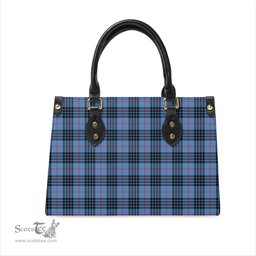 Scottish MacKay Blue Tartan Leather Bag for Women Scottish Plaid Tartan Plaid - ScotsTee - scotstee.com