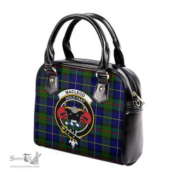 Scottish MacLeod of Harris Modern Tartan Shoulder Handbags with Family Crest Scottish Plaid Tartan Plaid - ScotsTee - scotstee.com
