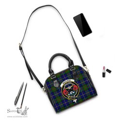 Scottish MacLeod of Harris Modern Tartan Shoulder Handbags with Family Crest Scottish Plaid Tartan Plaid - ScotsTee - scotstee.com