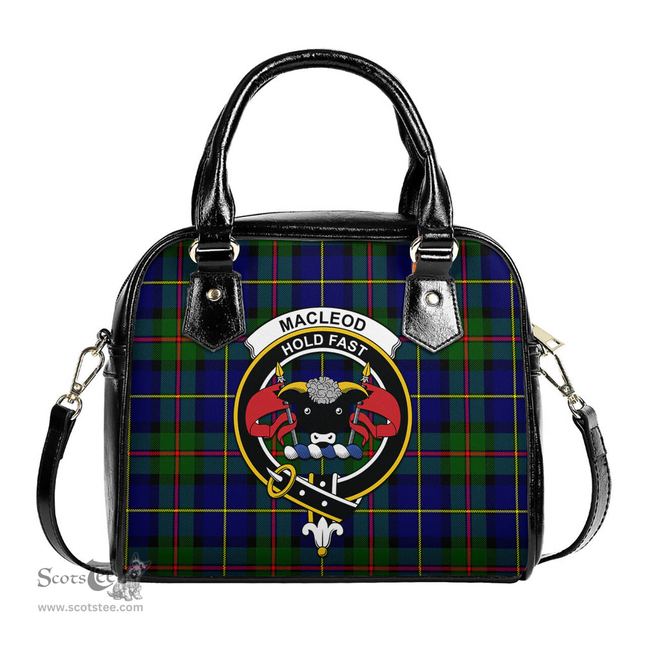 Scottish MacLeod of Harris Modern Tartan Shoulder Handbags with Family Crest Scottish Plaid Tartan Plaid - ScotsTee - scotstee.com