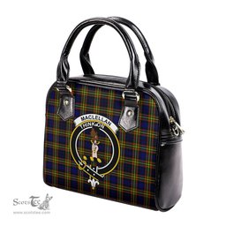 Scottish MacLellan Modern Tartan Shoulder Handbags with Family Crest Scottish Plaid Tartan Plaid - ScotsTee - scotstee.com