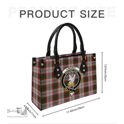 Scottish Lindsay Dress Red Tartan Leather Bag for Women with Family Crest Scottish Plaid Tartan Plaid - ScotsTee - scotstee.com
