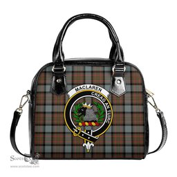 Scottish MacLaren Weathered Tartan Shoulder Handbags with Family Crest Scottish Plaid Tartan Plaid - ScotsTee - scotstee.com