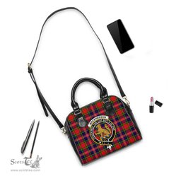 Scottish MacPherson Modern Tartan Shoulder Handbags with Family Crest Scottish Plaid Tartan Plaid - ScotsTee - scotstee.com
