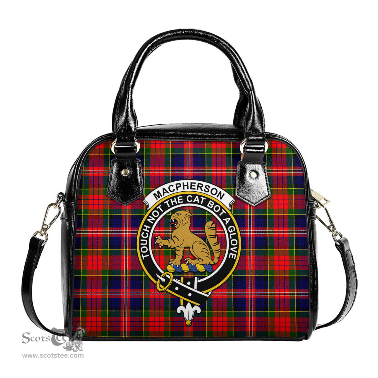 Scottish MacPherson Modern Tartan Shoulder Handbags with Family Crest Scottish Plaid Tartan Plaid - ScotsTee - scotstee.com