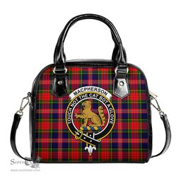 Scottish MacPherson Modern Tartan Shoulder Handbags with Family Crest Scottish Plaid Tartan Plaid - ScotsTee - scotstee.com