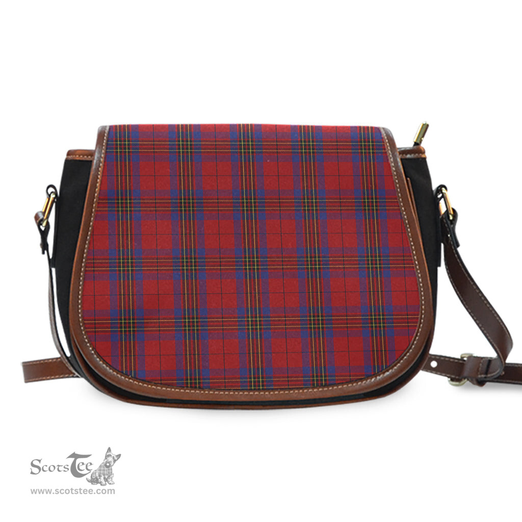 Scottish Leslie Red Tartan Saddle Crossbody Bag Scottish Plaid Tartan Plaid - ScotsTee - scotstee.com
