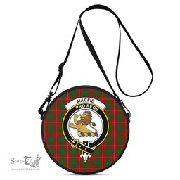 Scottish MacFie Tartan Round Crossbody Bags - Round Purse with Family Crest Scottish Plaid Tartan Plaid - ScotsTee - scotstee.com