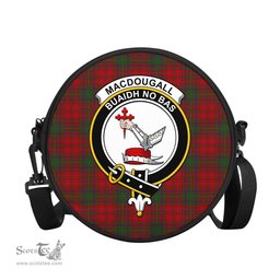 Scottish MacDougall Tartan Round Crossbody Bags - Round Purse with Family Crest Scottish Plaid Tartan Plaid - ScotsTee - scotstee.com
