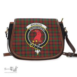 Scottish MacNicol Tartan Saddle Crossbody Bag with Family Crest Scottish Plaid Tartan Plaid - ScotsTee - scotstee.com