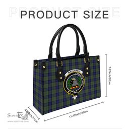 Scottish MacLaren Tartan Leather Bag for Women with Family Crest Scottish Plaid Tartan Plaid - ScotsTee - scotstee.com