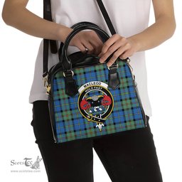 Scottish MacLeod of Harris Ancient Tartan Shoulder Handbags with Family Crest Scottish Plaid Tartan Plaid - ScotsTee - scotstee.com