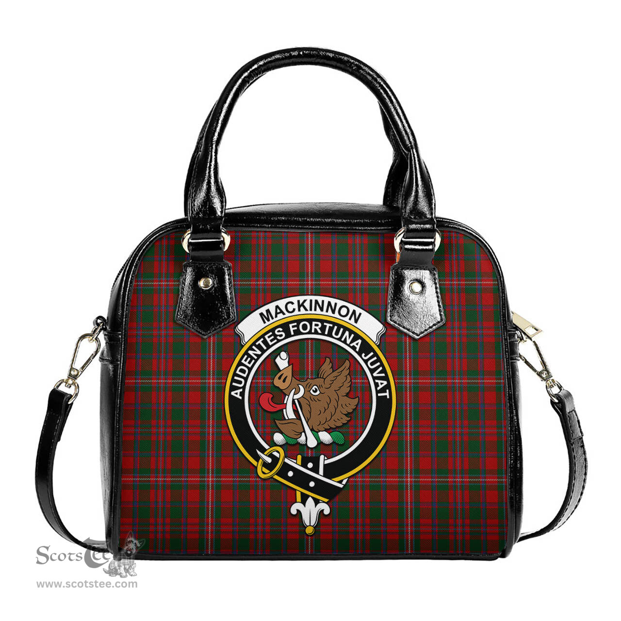Scottish MacKinnon Tartan Shoulder Handbags with Family Crest Scottish Plaid Tartan Plaid - ScotsTee - scotstee.com