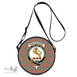Scottish MacKintosh Ancient Tartan Round Crossbody Bags - Round Purse with Family Crest Scottish Plaid Tartan Plaid - ScotsTee - scotstee.com