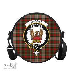 Scottish MacGill Tartan Round Crossbody Bags - Round Purse with Family Crest Scottish Plaid Tartan Plaid - ScotsTee - scotstee.com