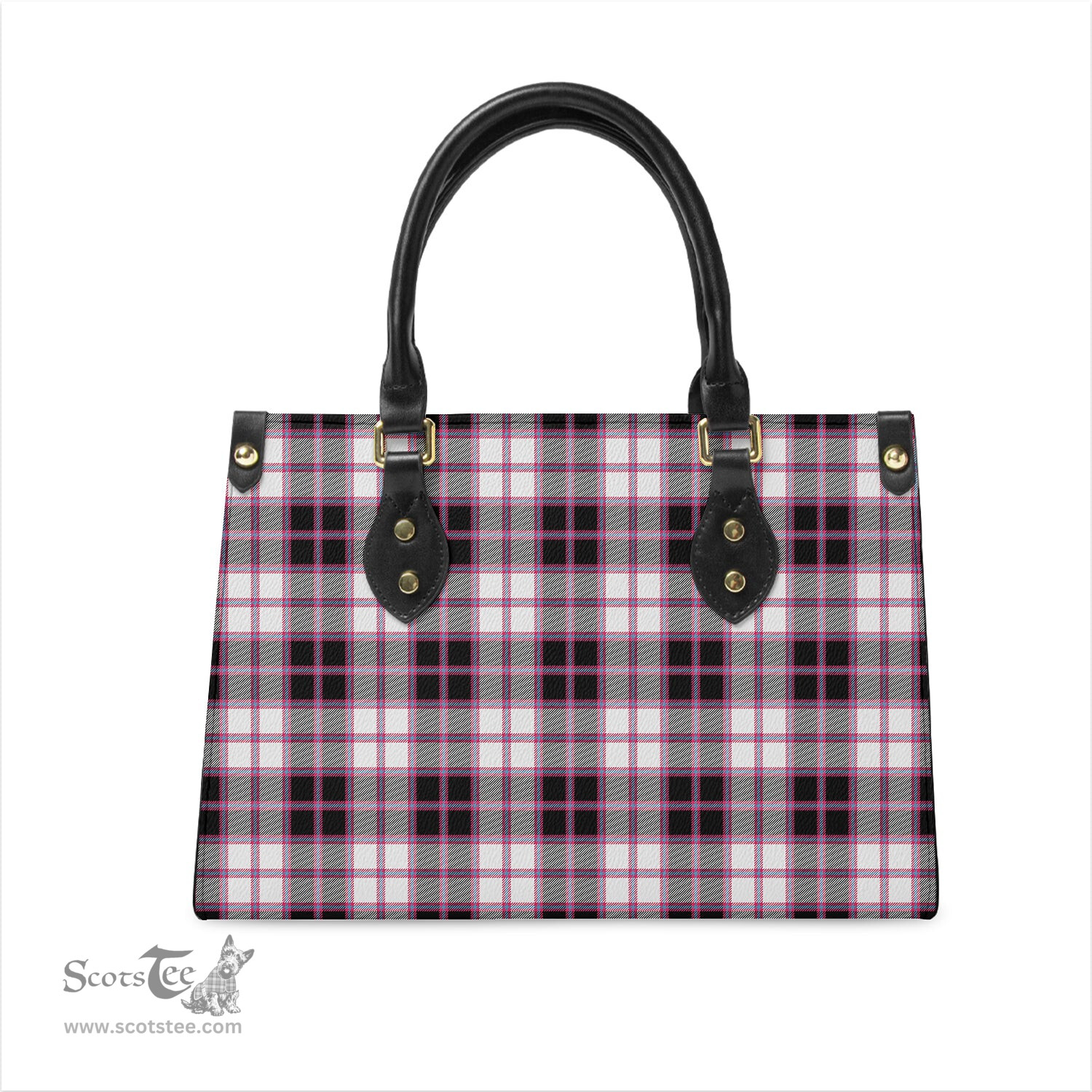 Scottish MacPherson Hunting Modern Tartan Leather Bag for Women Scottish Plaid Tartan Plaid - ScotsTee - scotstee.com