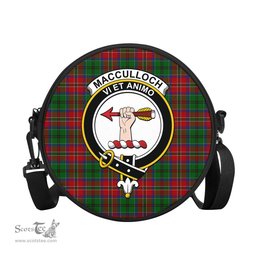 Scottish MacCulloch Tartan Round Crossbody Bags - Round Purse with Family Crest Scottish Plaid Tartan Plaid - ScotsTee - scotstee.com