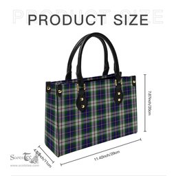 Scottish MacLeod Of Californian Tartan Leather Bag for Women Scottish Plaid Tartan Plaid - ScotsTee - scotstee.com