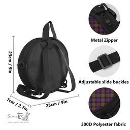 Scottish MacDonald Modern Tartan Round Crossbody Bags - Round Purse with Family Crest Scottish Plaid Tartan Plaid - ScotsTee - scotstee.com