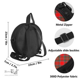 Scottish MacBain Tartan Round Crossbody Bags - Round Purse Scottish Plaid Tartan Plaid - ScotsTee - scotstee.com