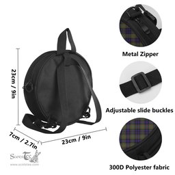 Scottish MacLellan Tartan Round Crossbody Bags - Round Purse with Family Crest Scottish Plaid Tartan Plaid - ScotsTee - scotstee.com