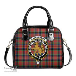 Scottish MacPherson Ancient Tartan Shoulder Handbags with Family Crest Scottish Plaid Tartan Plaid - ScotsTee - scotstee.com