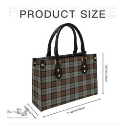 Scottish MacLeod of Harris Weathered Tartan Leather Bag for Women Scottish Plaid Tartan Plaid - ScotsTee - scotstee.com