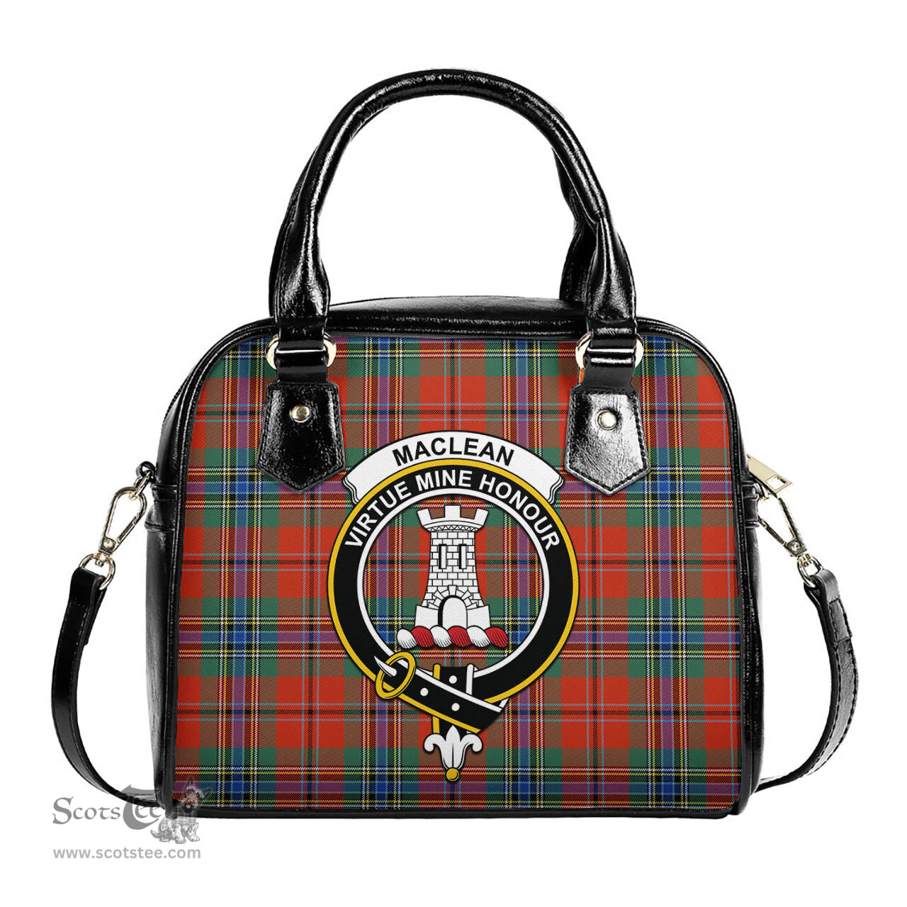 Scottish MacLean of Duart Ancient Tartan Shoulder Handbags with Family Crest Scottish Plaid Tartan Plaid - ScotsTee - scotstee.com