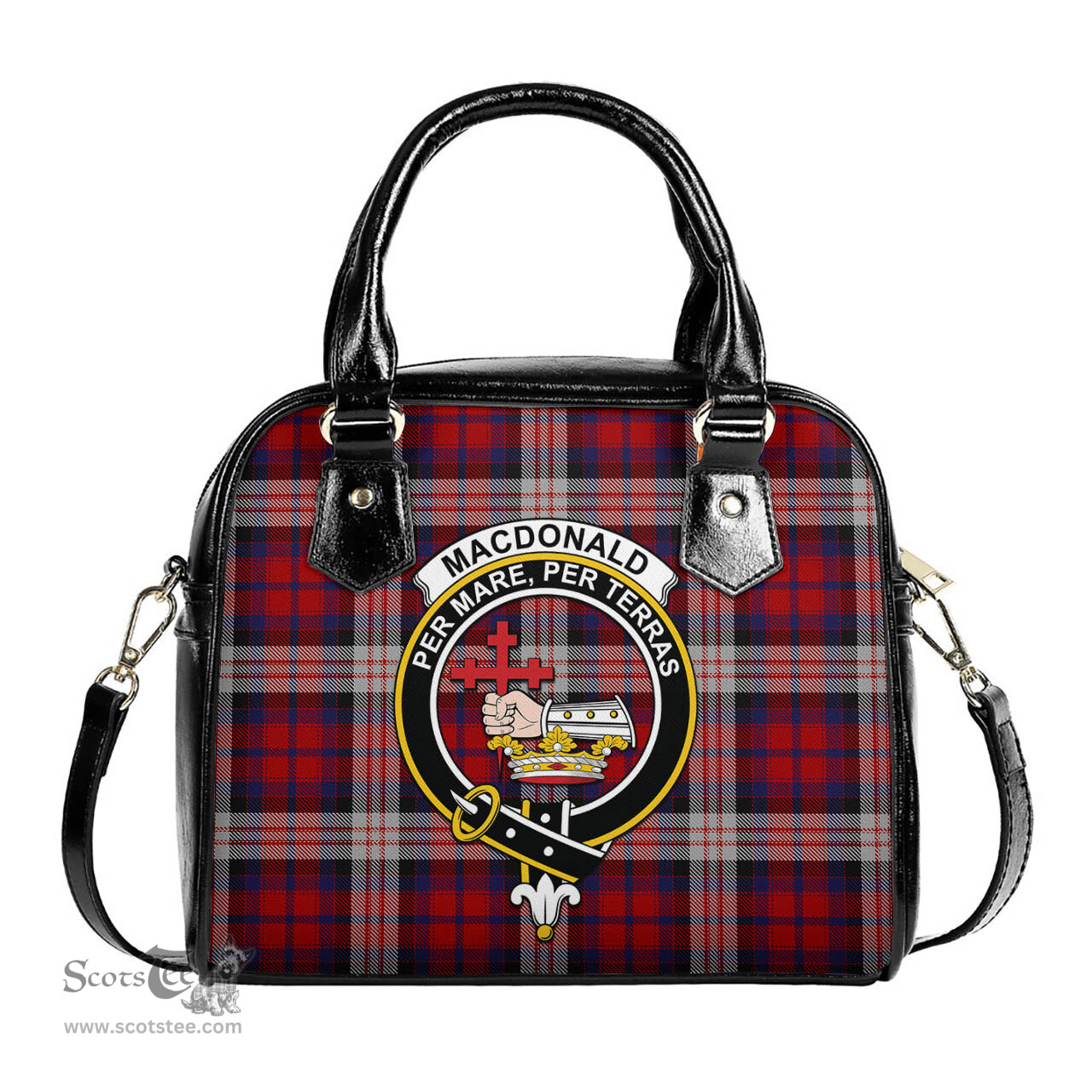 Scottish MacDonald Dress Irish Tartan Shoulder Handbags with Family Crest Scottish Plaid Tartan Plaid - ScotsTee - scotstee.com