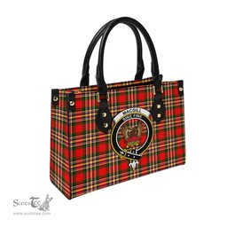 Scottish MacGill Modern Tartan Leather Bag for Women with Family Crest Scottish Plaid Tartan Plaid - ScotsTee - scotstee.com