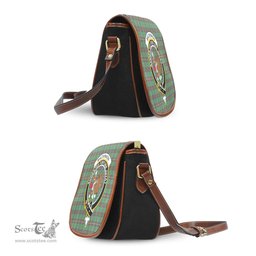 Scottish MacKinnon Hunting Ancient Tartan Saddle Crossbody Bag with Family Crest Scottish Plaid Tartan Plaid - ScotsTee - scotstee.com