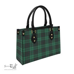 Scottish MacLean Hunting Ancient Tartan Leather Bag for Women Scottish Plaid Tartan Plaid - ScotsTee - scotstee.com