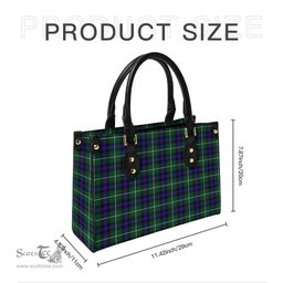 Scottish MacDonald of the Isles Hunting Modern Tartan Leather Bag for Women Scottish Plaid Tartan Plaid - ScotsTee - scotstee.com