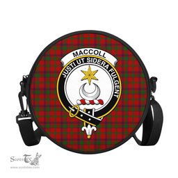 Scottish MacColl Tartan Round Crossbody Bags - Round Purse with Family Crest Scottish Plaid Tartan Plaid - ScotsTee - scotstee.com