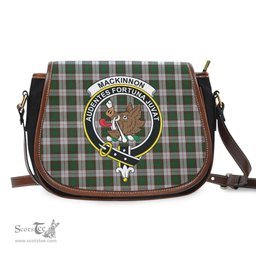 Scottish MacKinnon Dress Tartan Saddle Crossbody Bag with Family Crest Scottish Plaid Tartan Plaid - ScotsTee - scotstee.com