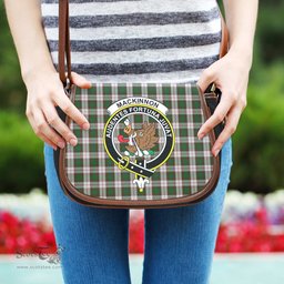 Scottish MacKinnon Dress Tartan Saddle Crossbody Bag with Family Crest Scottish Plaid Tartan Plaid - ScotsTee - scotstee.com